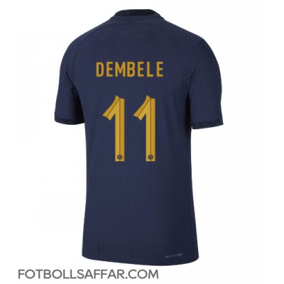 Frankrike Ousmane Dembele #11 Hemmatröja VM 2022 Kortärmad